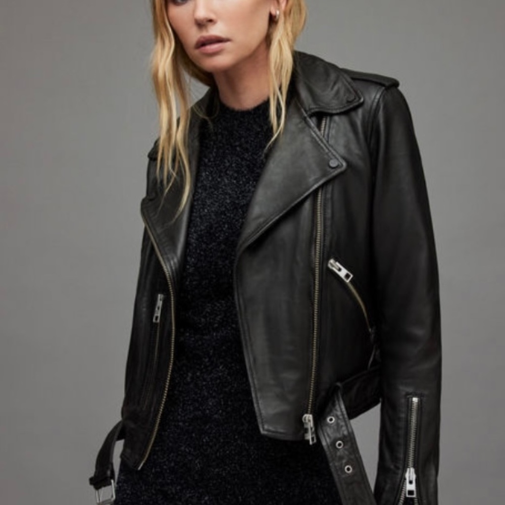 AllSaints Balfern Leather Biker Moto Jacket